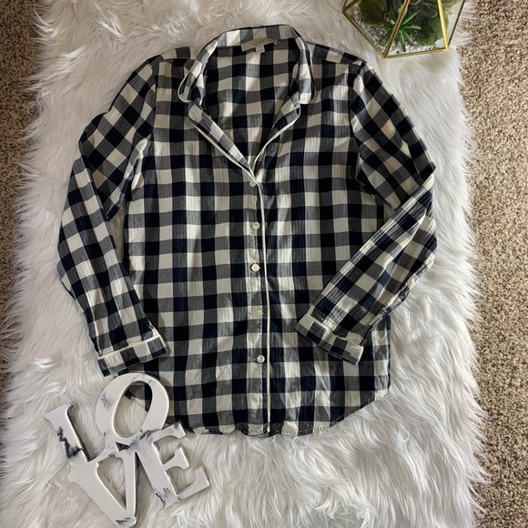 LOFT PLAID SLEEPWEAR SHIRT - Picture 2 of 6
